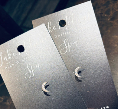 Silver Reversible Moon/Star Flat Back- Titanium